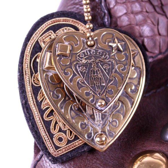 ***SOLD***EX-LARGE GUCCI BABOUSKA HOBO CROSSBODY (2 WAY) PYTHON LSTUDDED FRINGE - Picture 3 of 16